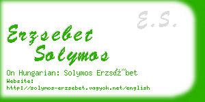 erzsebet solymos business card